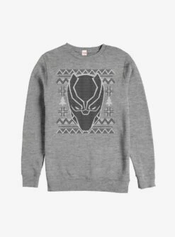Marvel Ugly Christmas Sweater Black Panther Mask Sweatshirt