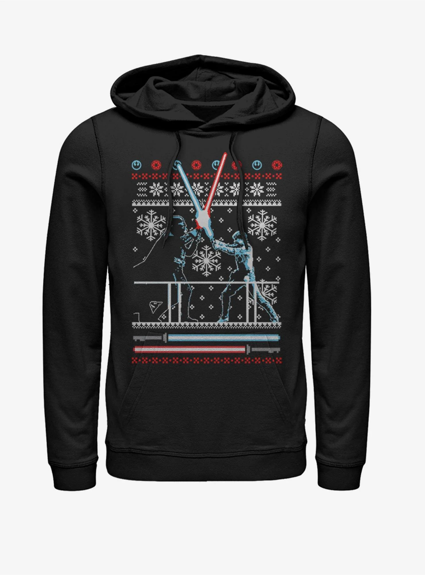 Star Wars Ugly Christmas Sweater Duel Hoodie 1 Star Wars Ugly Christmas Sweater Duel Hoodie