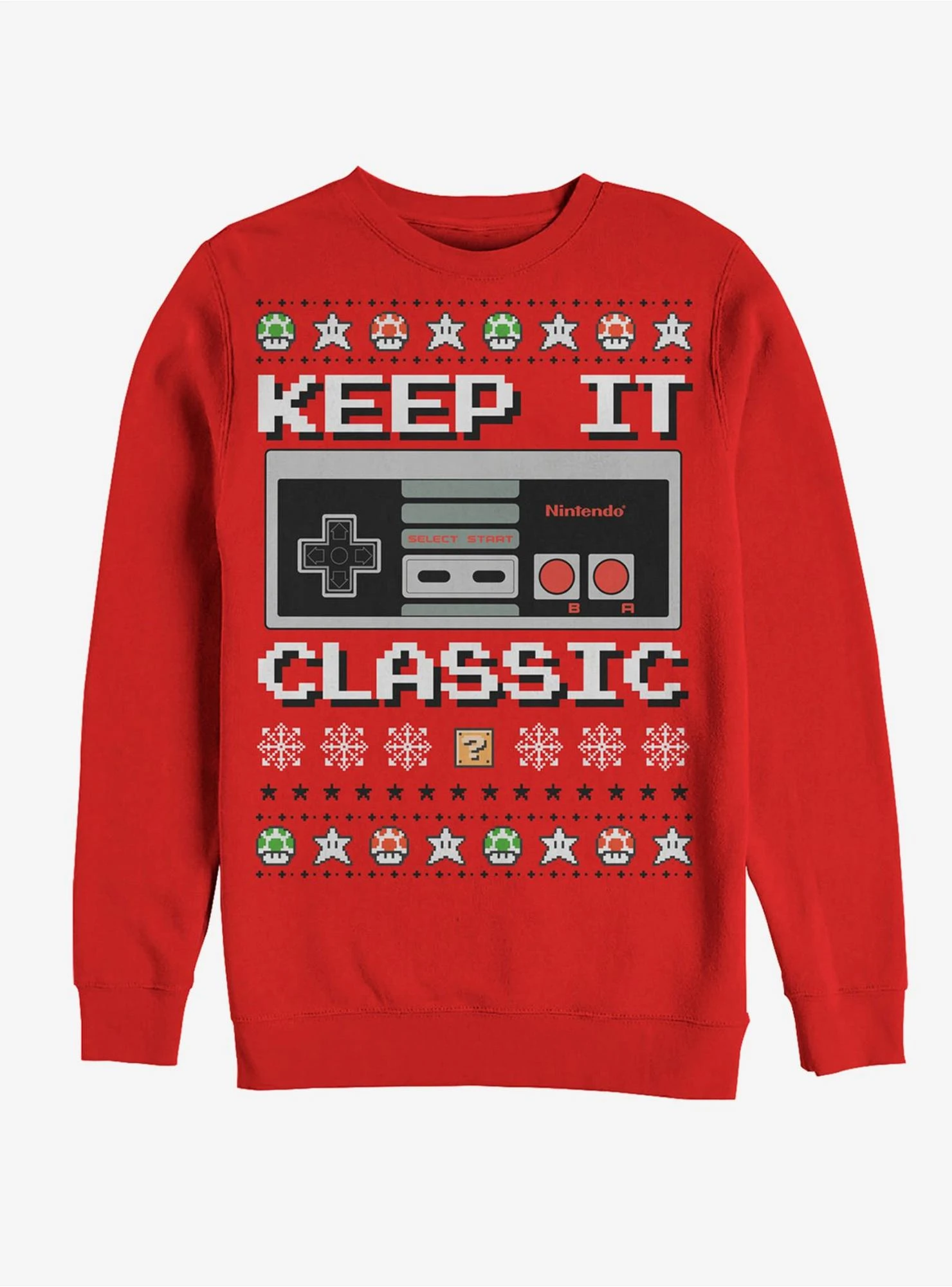 Nintendo Ugly Christmas Sweater NES Classic Controller Sweatshirt 1 Nintendo Ugly Christmas Sweater NES Classic Controller Sweatshirt