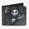 The Nightmare Before Christmas Jack Arms Crossed Jack Swirls Bi-Fold Wallet