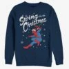 Marvel Spider-Man Swinging Spidey Christmas Crew Sweatshirt