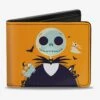 The Nightmare Before Christmas Stylized Jack And Sally Ooogie Boogie Bi-fold Wallet