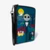 The Nightmare Before Christmas Jack Cemetery Zip Around Wallet