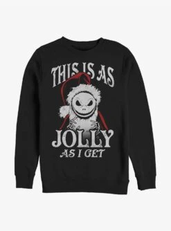 Disney The Nightmare Before Christmas This Is As Jolly As I Get Santa Jack Sweatshirt