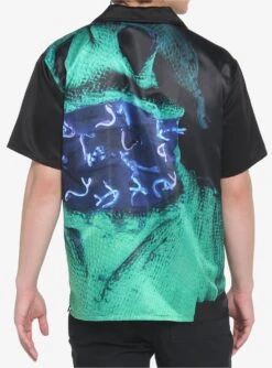 The Nightmare Before Christmas Oogie Boogie's Face Woven Button-Up -Bioworld Central 17695623 av2