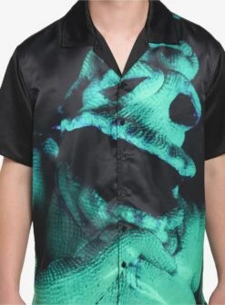 The Nightmare Before Christmas Oogie Boogie's Face Woven Button-Up -Bioworld Central 17695623 av3