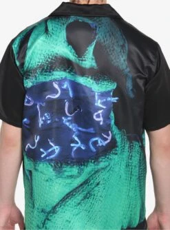 The Nightmare Before Christmas Oogie Boogie's Face Woven Button-Up -Bioworld Central 17695623 av4