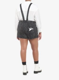 The Nightmare Before Christmas Jack Pinstripe Shortalls Plus Size -Bioworld Central 18840813 av2