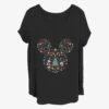 Disney Mickey Mouse Christmas Ear Fill Girls T-Shirt Plus Size