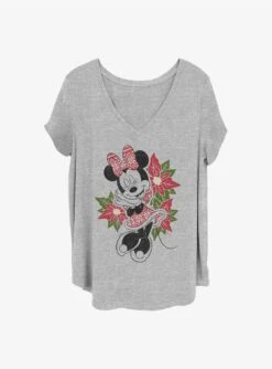 Disney Minnie Mouse Christmas Minnie Girls T-Shirt Plus Size