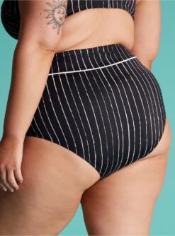 The Nightmare Before Christmas Jack Pinstripe Swim Bottoms Plus Size -Bioworld Central 19851330 av2