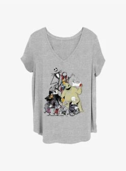 Disney The Nightmare Before Christmas Spooky Squad Girls T-Shirt Plus Size