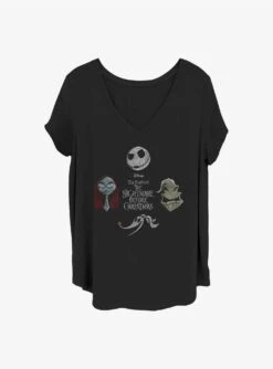 Disney The Nightmare Before Christmas Heads Up Girls T-Shirt Plus Size