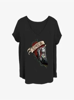 The Nightmare Before Christmas Sally Love Is Girls T-Shirt Plus Size