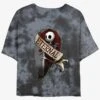 Disney The Nightmare Before Christmas Jack Eternally Tie-Dye Girls Crop T-Shirt