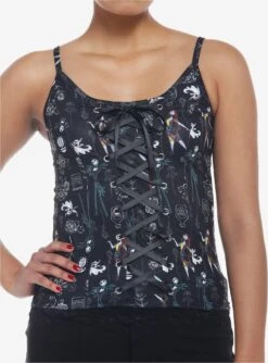 The Nightmare Before Christmas Characters Lace-Up Girls Cami