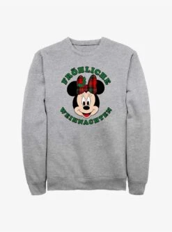 Disney Minnie Mouse Frohliche Weihnachten Merry Christmas In German Sweatshirt