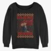 Marvel Black Widow Power Punch Ugly Christmas Girls Slouchy Sweatshirt