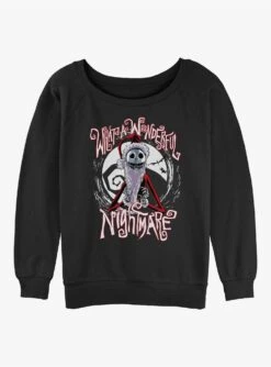 Disney The Nightmare Before Christmas Santa Jack Wonderful Nightmare Girls Slouchy Sweatshirt