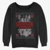 Stranger Things Upside Down Ugly Christmas Girls Slouchy Sweatshirt