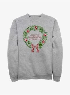 Star Wars Christmas Wreath Icon Fill Sweatshirt