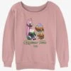 Adventure Time Christmas Friends Girls Slouchy Sweatshirt