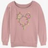 Disney Mickey Mouse Christmas Light Ears Girls Slouchy Sweatshirt