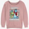Disney Pixar Monsters University Scary Ugly Christmas Girls Slouchy Sweatshirt