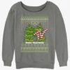 MTV Tree Ugly Christmas Girls Slouchy Sweatshirt