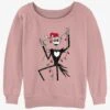 Disney The Nightmare Before Christmas Jack Christmas Lights Girls Slouchy Sweatshirt