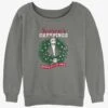 Disney The Nightmare Before Christmas Jack Season's Creepings Wreath Girls Slouchy Sweatshirt