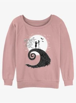 Disney The Nightmare Before Christmas Meant To Be Jack And Sally Girls Slouchy Sweatshirt