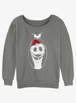 Disney The Nightmare Before Christmas Santa Jack Girls Slouchy Sweatshirt