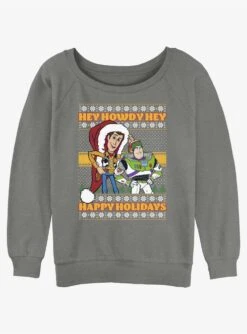 Disney Pixar Toy Story Howdy Ugly Christmas Girls Slouchy Sweatshirt