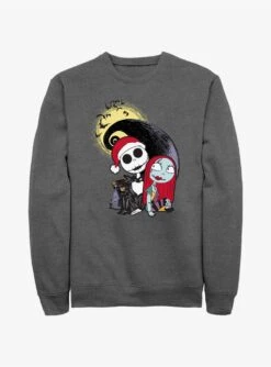 Disney The Nightmare Before Christmas Santa Jack And Sally Sweatshirt