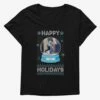 Barbie Snowglobe Holidays Ugly Christmas Pattern Girls T-Shirt Plus Size