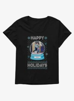 Barbie Snowglobe Holidays Ugly Christmas Pattern Girls T-Shirt Plus Size