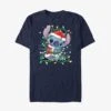 Disney Lilo & Stitch Santa Stitch Christmas Lights Extra Soft T-Shirt