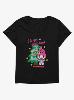 My Melody Happy Holidays Christmas Tree Girls T-Shirt Plus Size