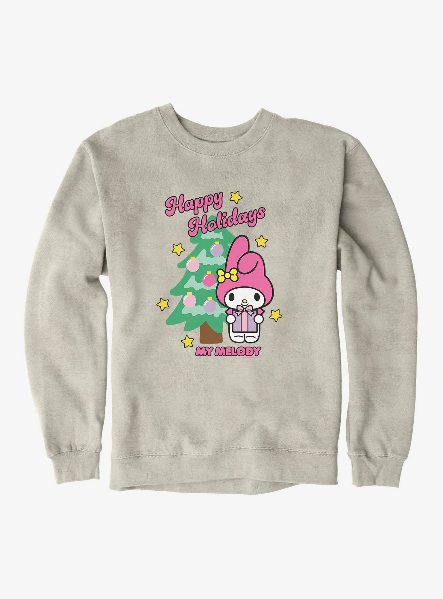 My Melody Happy Holidays Christmas Tree Sweatshirt 1 My Melody Happy Holidays Christmas Tree Sweatshirt
