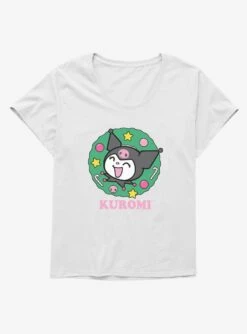 Kuromi Christmas Wreath Girls T-Shirt Plus Size