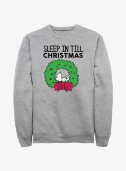 Peanuts Sleep In Till Christmas Sweatshirt