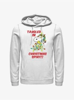 Peanuts Snoopy Tangled In Christmas Spirit Hoodie