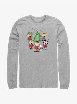 Peanuts Snoopy And Friends Christmas Caroling Long-Sleeve T-Shirt