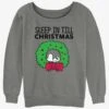 Peanuts Sleep In Till Christmas Girls Slouchy Sweatshirt