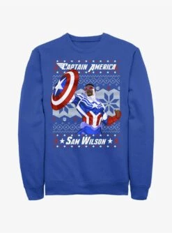 Marvel Captain America Sam Wilson Ugly Christmas Sweatshirt