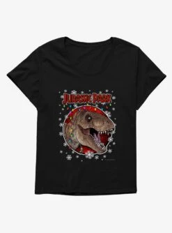 Jurassic Park Christmas Holiday T-Rex Girls T-Shirt Plus Size