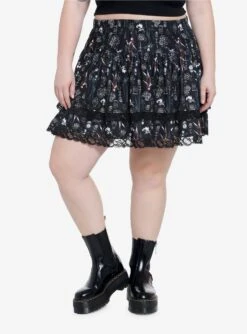 The Nightmare Before Christmas Tiered Skirt Plus Size