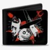 The Nightmare Before Christmas Lock Shock And Barrel Faces Bifold Wallet