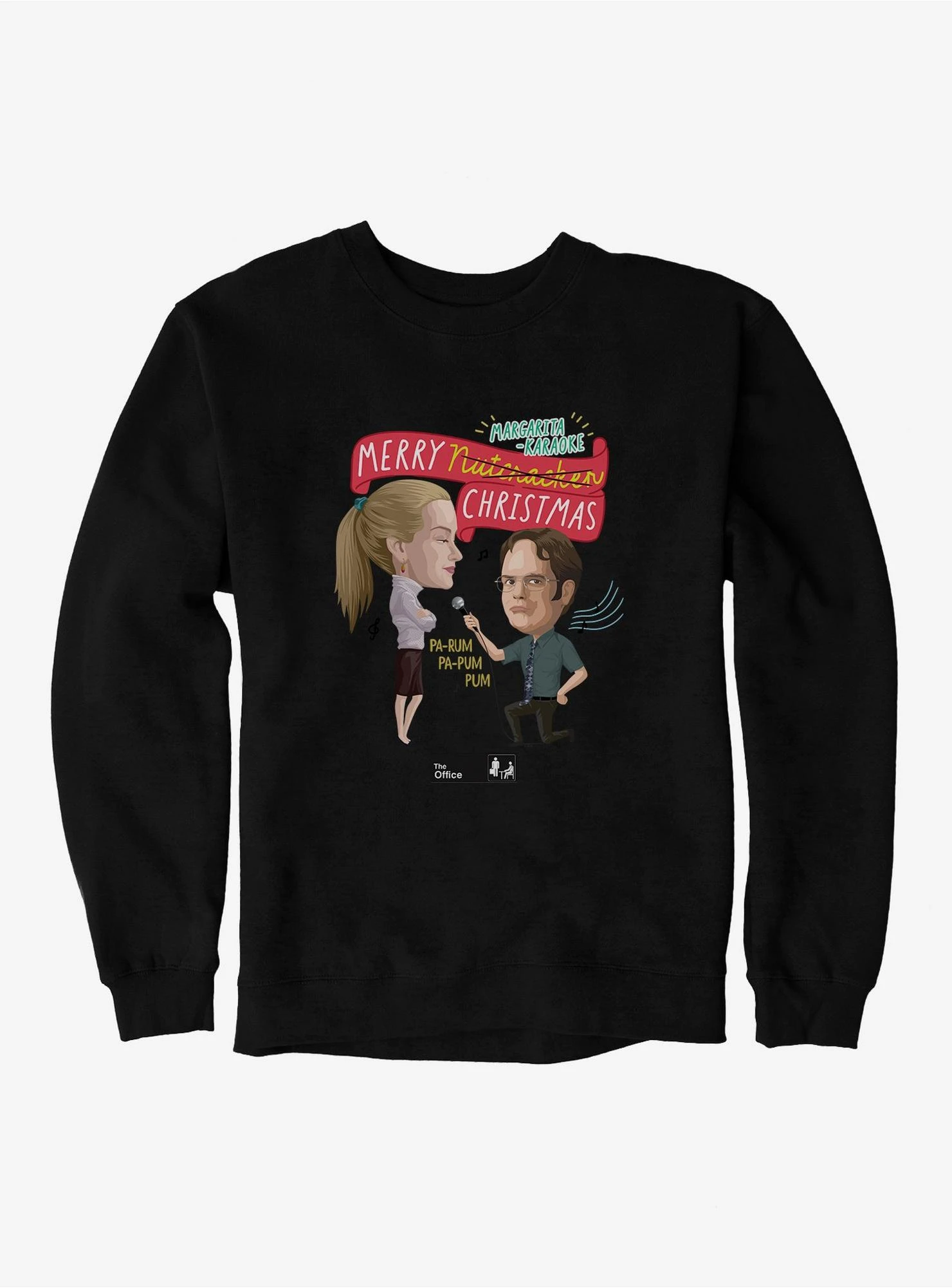 The Office Margarita-Karaoke Christmas Sweatshirt 1 The Office Margarita-Karaoke Christmas Sweatshirt